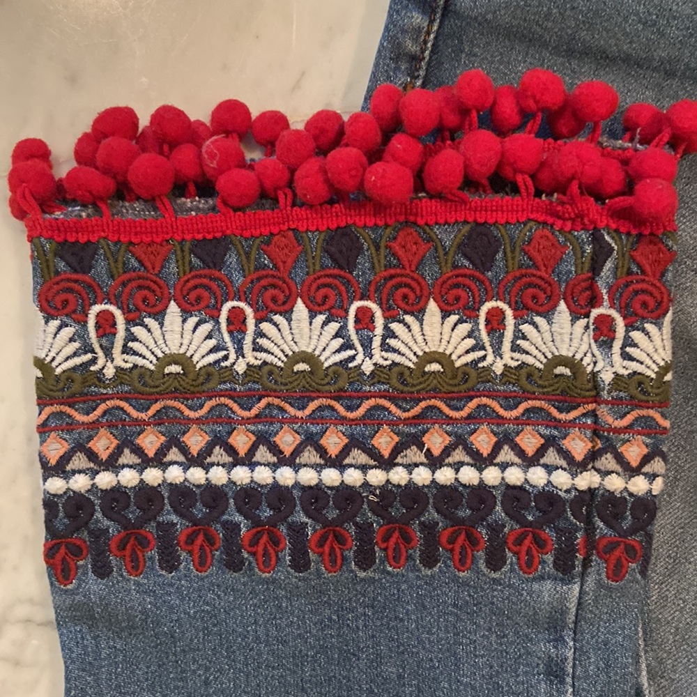 •ANTHROPOLOGIE• pilcro and the letterpress embellished denim - Picture 3 of 8